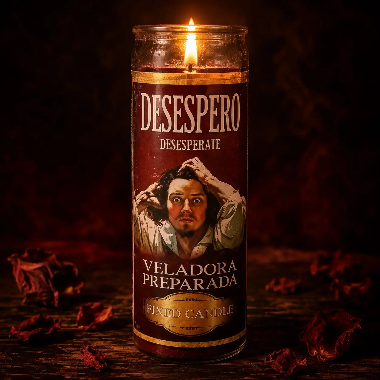 Desperation Fixed Decorative Prayer Candle, Unscented 7-Day Individual Home Decor Candle, Decorative Candle, 7 Days