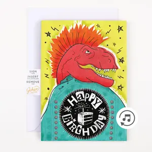 Endless Punk Rock Birthday Card with Glitter