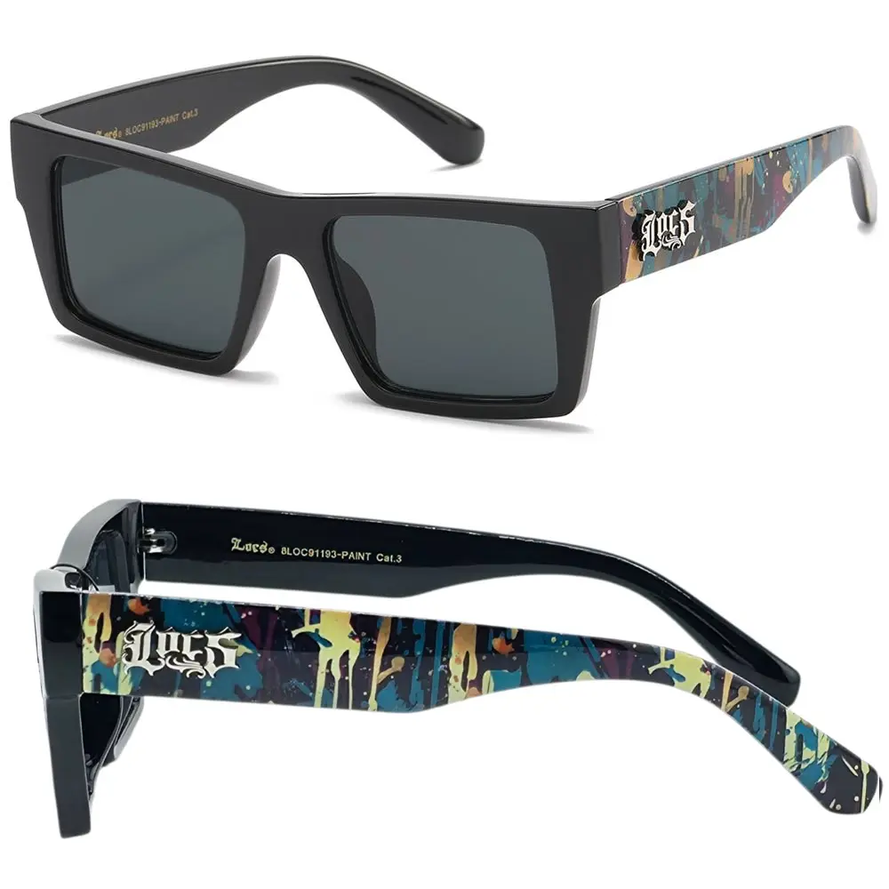 OG Locs Square Graffiti Frame Sunglasses Unisex Millionaire Style Bold Statement Look for Any Occasion