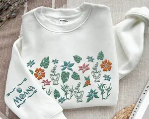 Embroidered Moana Pua Hei Hei Tropical Floral Sweatshirt