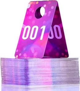 Live Plastic Number Tags Consecutive Live Number Tag, 1.97x3.15 Inch (5x8cm),Normal and Reverse Mirror Image Number Cards