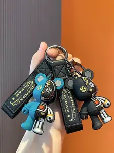 Personalized and fashionable mechanical teddy bear ornament, suitable for daily wear, vacation and dating occasions, and also a surprising and exquisite small gift, Teddy Keys