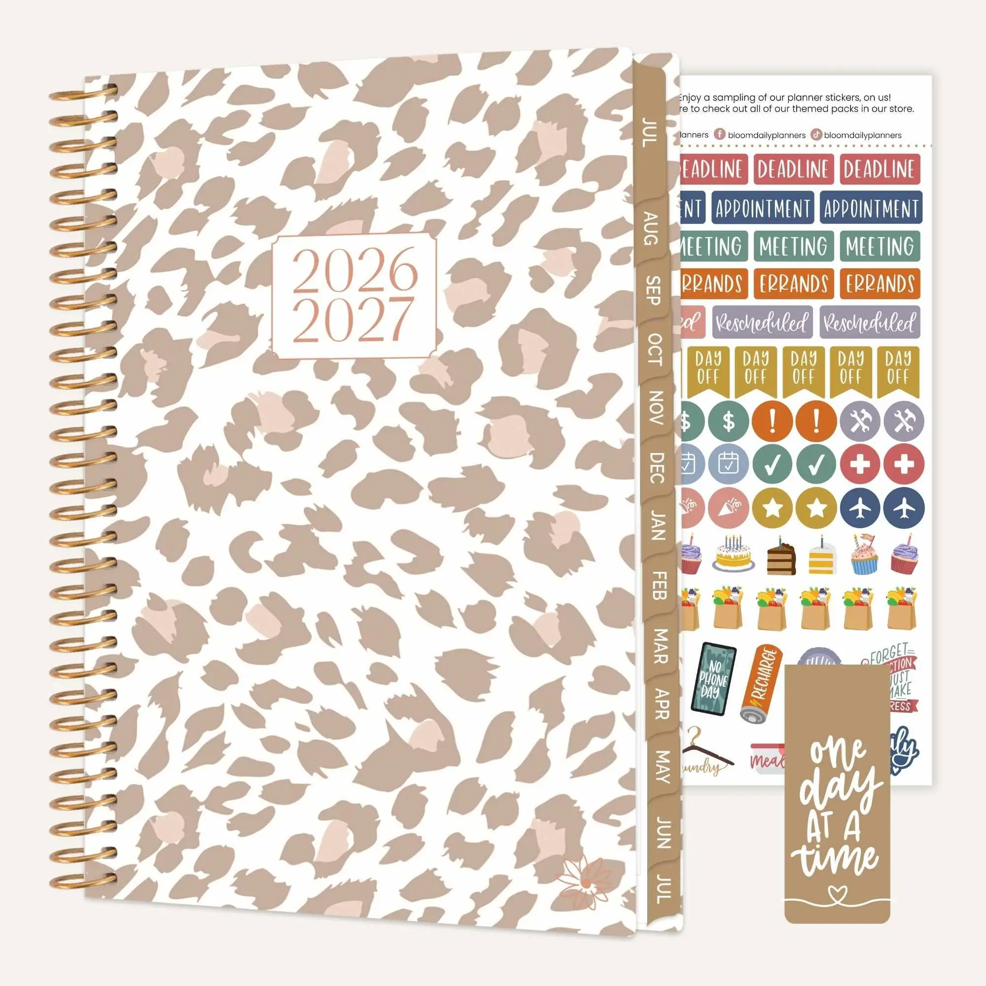 2026–27 Soft Cover Planner, 5.5" x 8.25" | Tan Leopard 2026–27 Soft Cover Planner, 5.5" x 8.25" | Tan Leopard