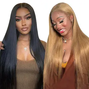 [Blend] Buy 1 Get 1 Free 180% Density Lace Front Wig | Transparent Lace, Blended Human Hair #SummerVibes