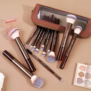 MAANGE 13pcs Professional Makeup Brush Set with Bag, Powder Brush Sculpting Brush Blush Brush Highlight Brush Pointer Brush Blending Brush Shader Brush Eyeshadow Brush Eyelash & Eyebrow Brush, Makeup Accessories Gifts for Friends, Makeup Brushes Set