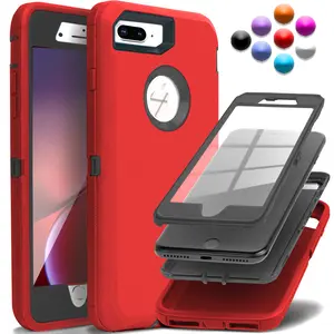 Shockproof Case For iPhone 7 7Plus 8 8 Plus 6 6 Plus SE 2nd Gen 2020 SE 3rd 2023 - Heavy Duty Rugged Cover - With Built In Screen Protector