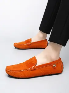Men's 2026 Suede Loafers, Classic Solid Color Options, Elegant Anti-Slip Sole, Lightweight Daily Walking Work Driving Shoes
