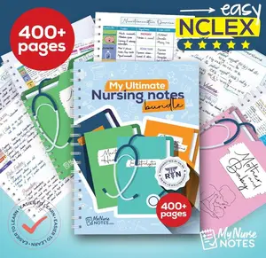 Ultimate Nursing Success Bundle: 400+ Page Handwritten Notes by an RN - Designed to Help You Ace Nursing School - Concise & Comprehensive!