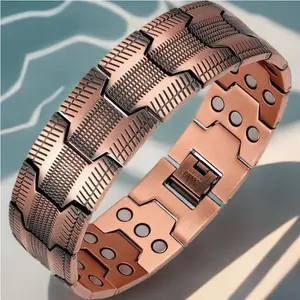 Elegant Pure Copper Magnetic Bangle for Men/Women – Stylish Modern Accessory for Outdoor & Daily Fashion