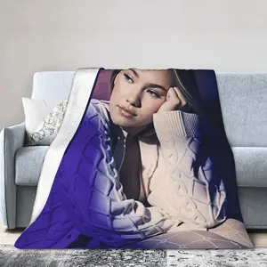 Freya Skye Blanket Ultra-Soft Flannel Bed Blanket With Elegant Portrait Artwork, Ideal Cozy Cover For Sofa, Travel Blanket For Adventures, And Decorative Blanket For Fans Of Rising Artists And Music