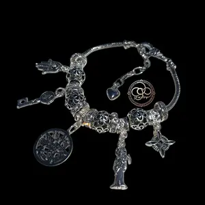 5 talismans bracelet, witch knot, Santa M, Tetragramaton, San Benito key, Hamsa Hand. (you can add charms)