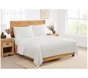 Royal Velvet Signature Dobby Stripe 5pc Split King Sheet Set