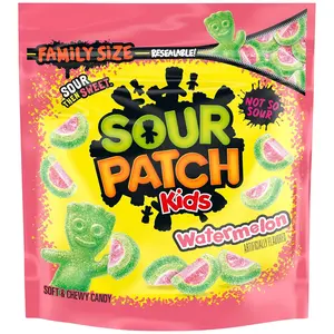 SOUR PATCH KIDS Watermelon Soft & Chewy Candy, Family Size, Bulk Candy, 1 lb, 12.8 oz