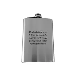 8oz The Object of life Marcus Aurelius SS Flask L1