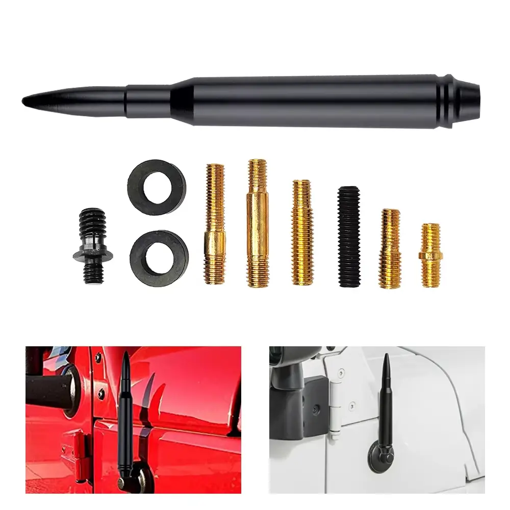 14cm Car Roof Antenna Bullet Radio Whip Aerial Antenna Pole AM/FM Radio Car Pole Universal with Screws Car Antenna Mini Short