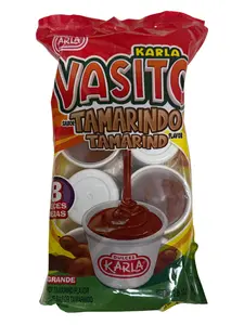 Karla Vasito Tamarind Soft Candy Cups – 8 Pieces Sealed Bag – Mexican Tamarind Candy – 10.3 oz (292 g)