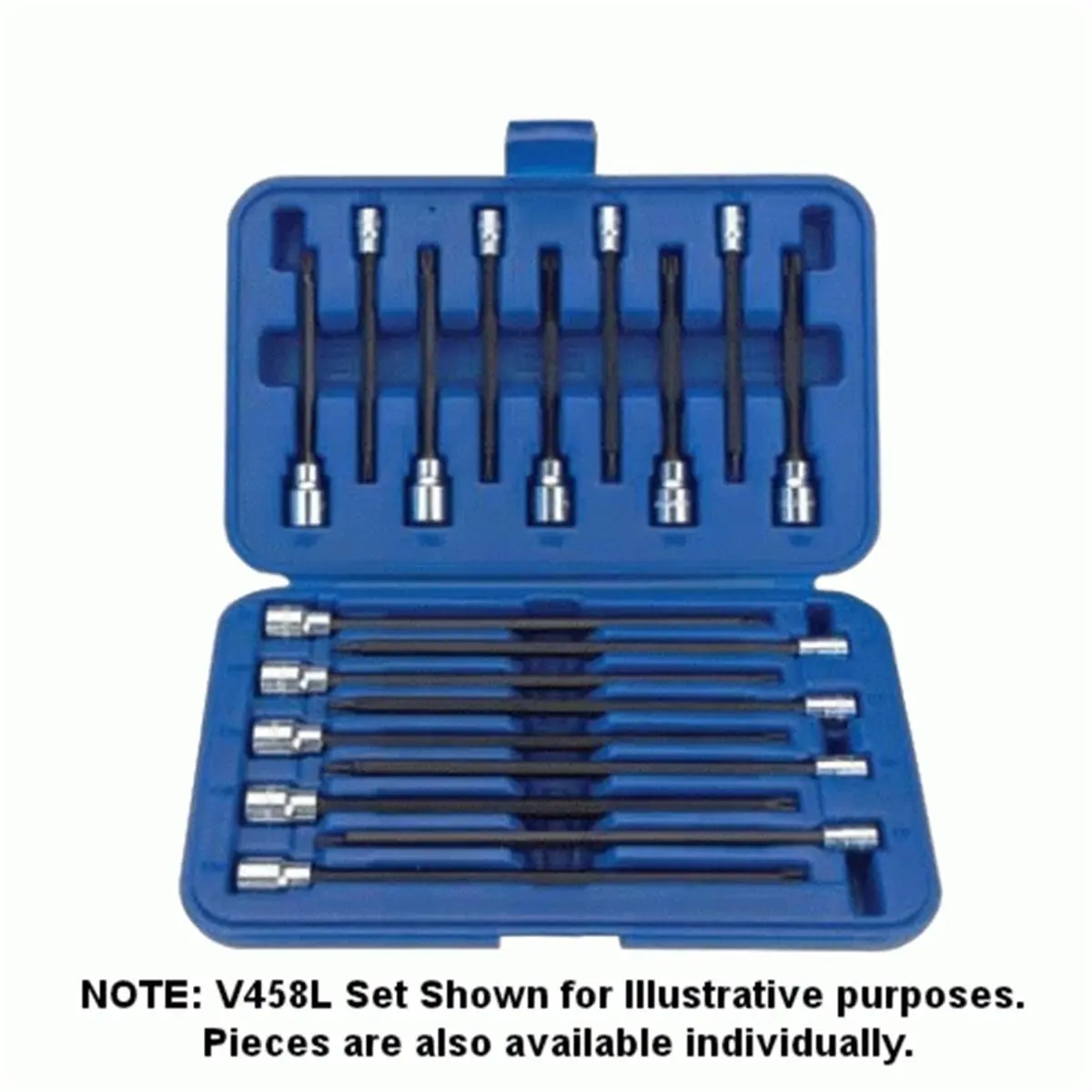 VIM Tools T40 Torx Drive Holder (0.375 in x 8 in, 0.175 lbs) - Satin Chrome Sockets, Heat-Treated Screwdriver Bits Hand Tools Set for Home Improvement, Electrical Supplies