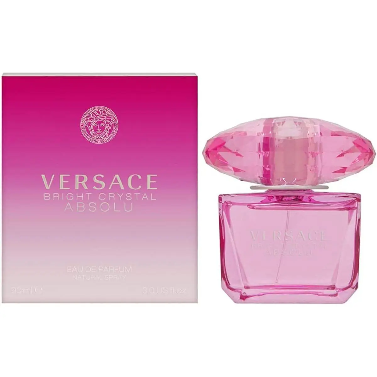 VERSACE Bright Crystal Absolu EDP Spray, 3.0 fl oz Women's Floral Fruity Fragrance - Intense Aromatic Blend with Yuzu, Peony, Lotus Notes, New in Box, Perfumes For Women, Women Perfumes