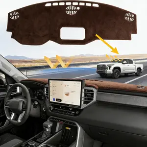 Sunsdrew KUST Dashboard Cover, Car Accessory for 2022-2026 Tundra, Nonslip Suede Mat with UV Protection, No Glare Sunshade Interior Accessory