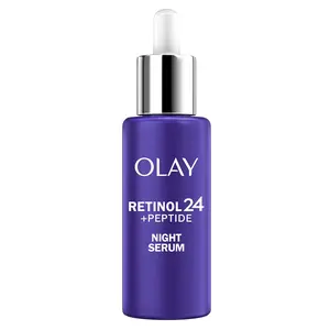 Olay Retinol 24 Night Smoothing Serum - 24 Hour Hydration, Fine Lines, Wrinkles, Smoothness, Brightness, Firming, Dark Spots, Pores, 1.3 oz