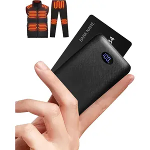 Heated Vest Battery Pack 10000mAh 7.4V/ 3V, Battery Pack for Heated Vest, DC/USB-C & A Ports, LED Display, Built-in USB-C Cable, Fast Charging, for Heated Clothing, Heated Blanket, Coat, Sleeping Bag,  Portable Power Source, Lightweight Design