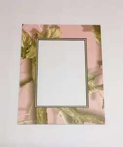 8x10 Pink Camouflage Picture Mat for use with 5x7 photo Handmade