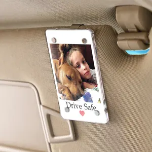 Drive Safe Custom Photo Car Clip, Hanging Car Polaroid Image, Father's Day Keepsake, Clip Photo Car Ornament, Custom Car Visor & Vent Clip