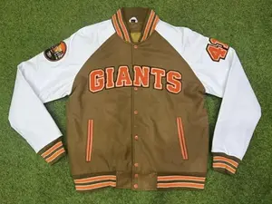 Big Giants Unisex Leather and Wool Letterman Jacket