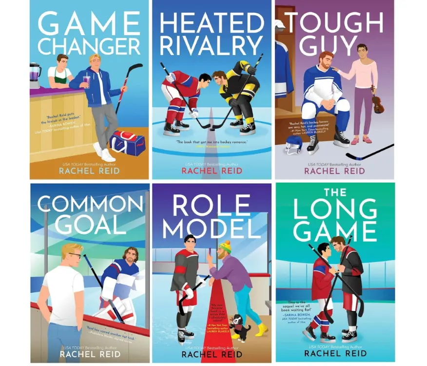 Rachel Reid Game Changers Series – Game Changer, Heated Rivalry, Tough Guy, Common Goal, Role Model & The Long Game – 6 Paperback Book Set