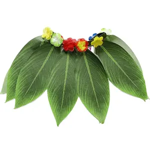 Adult Simulation Leaf Grass Skirt, Party Performance Beach Gathering Short Dress, Adult Sports Event Costume, Realistic Leaf Design