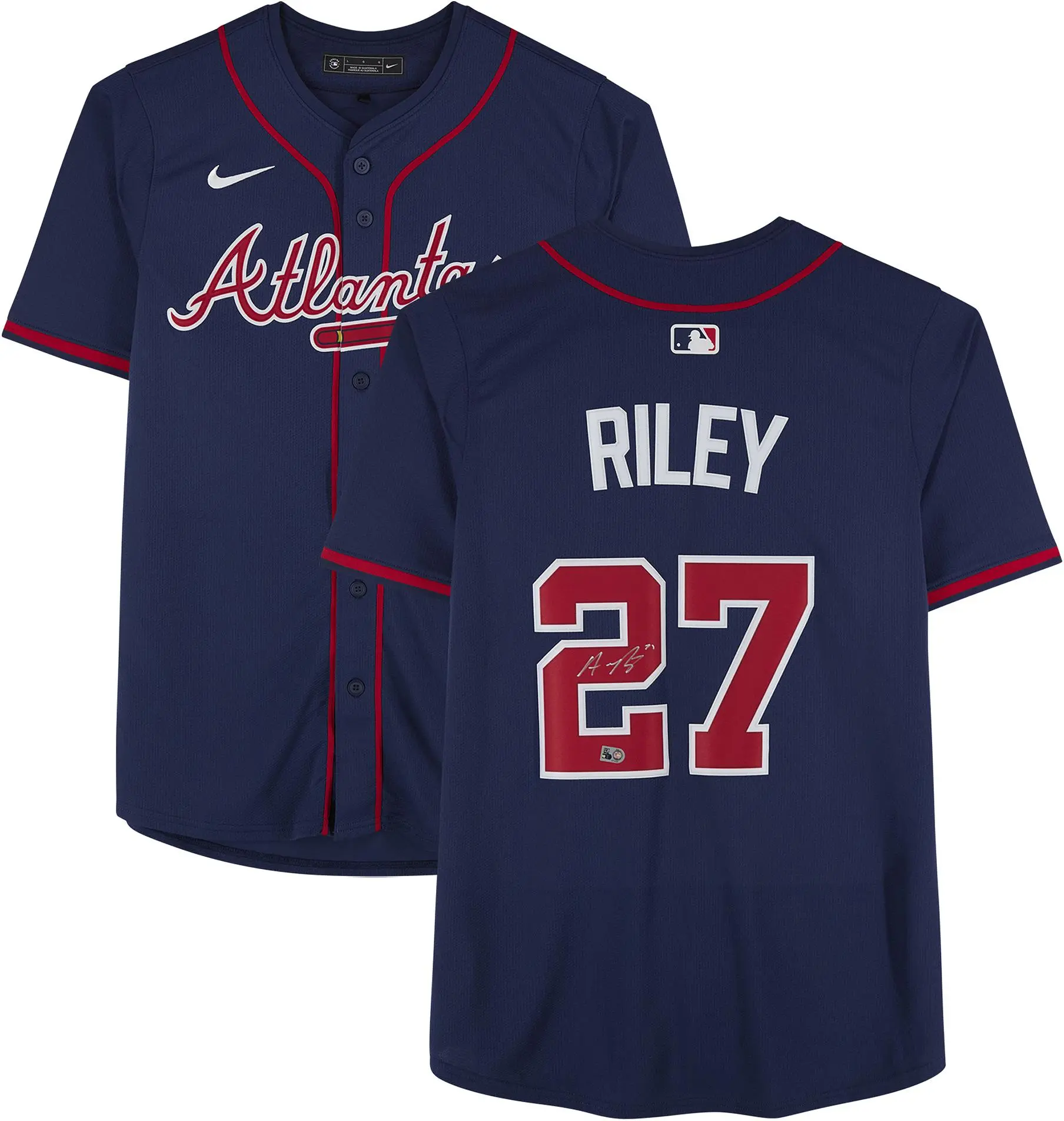 Austin Riley Atlanta Braves Autographed Navy Nike Limited Jersey - Fanatics Authentic Certified