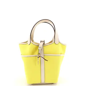 Pre-owned HERMÈS material Bucket Bags Hermes Cargo Picotin Lock Bag Canvas and Swift PM by Rebag