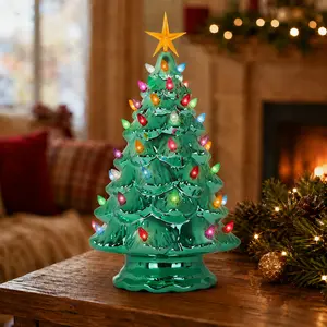 Emerald Pearl Ceramic Christmas Tree - Large