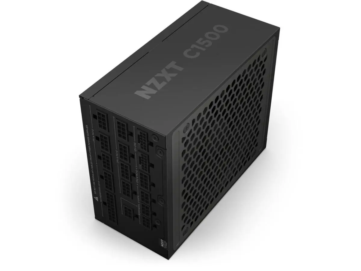 NZXT PA-5P1BB-US 80 Plus Platinum 1500W ATX 3.1 Fully Modular Low-Noise PC Gaming Power Supply - 1x140mm Magnetic Levitation Fan (Magnetic Fan), 10.8 lbs, 100V-240V, 15A-9A, 50/60 Hz, 180 mm, Black