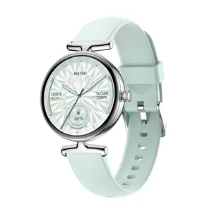 Aetow AMOLED smartwatch for women, 1.32-inch HD display, supports Bluetooth calls and SMS, 100+ sports modes, sleep and stress tracking, rose gold waterproof finish, metal case, Mother’s Day gift, a gift for her.