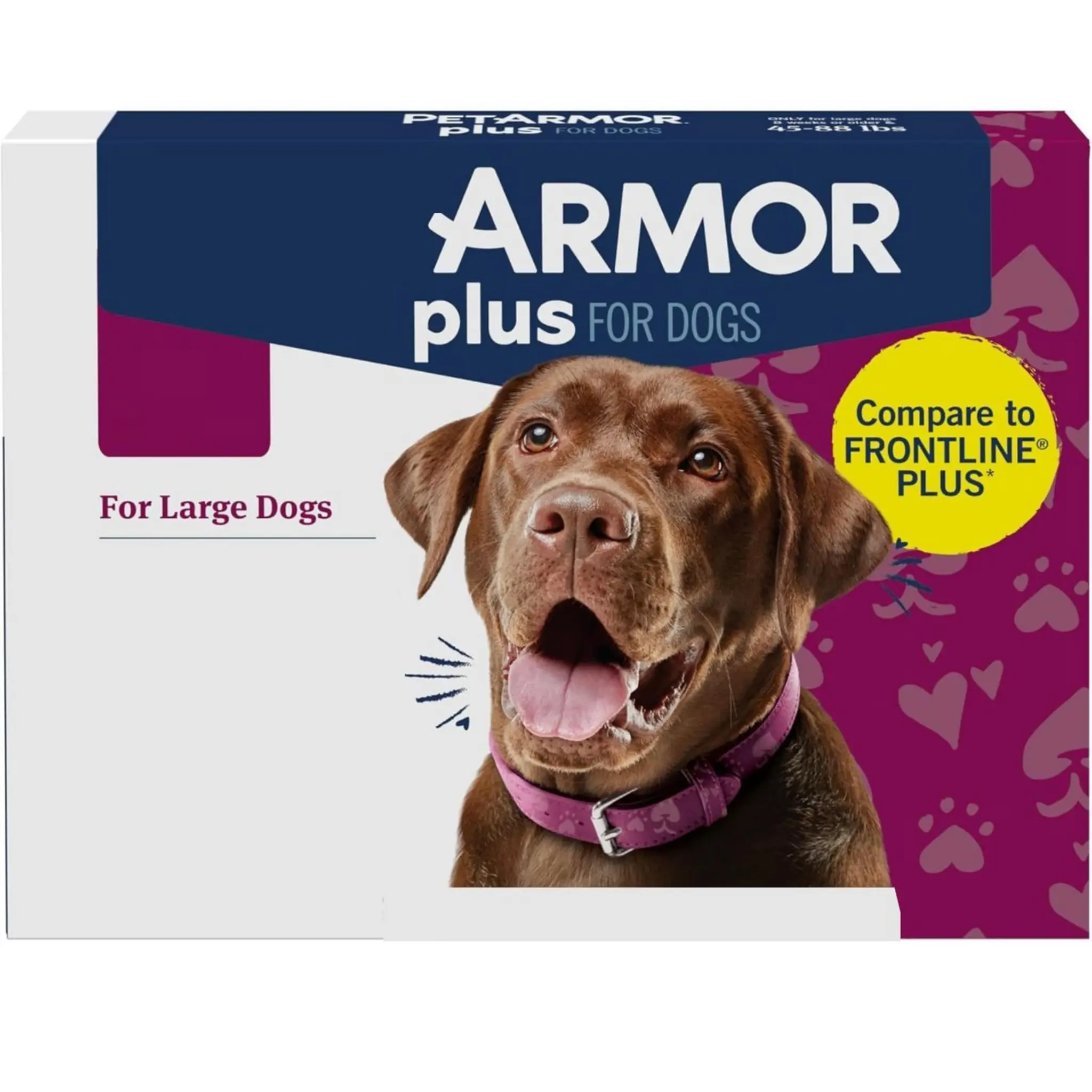 PetArmor Plus Topical Formula for Dogs 45–88 lbs, 3 Month Supply, Waterproof Application