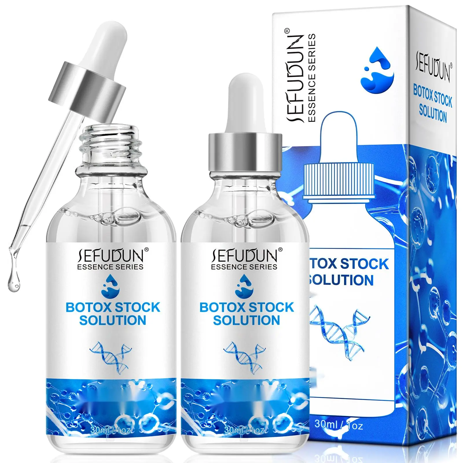 Sefudun Bo-tox Serum, Bo-tox Stock Solution Face Serum for Face, Fade Skin Fine Lines, Moisturizing Serum for All Skin Types (30ml) Collagen Bio Peptides Anti Aging Duo Hydrating Firming Brightening
