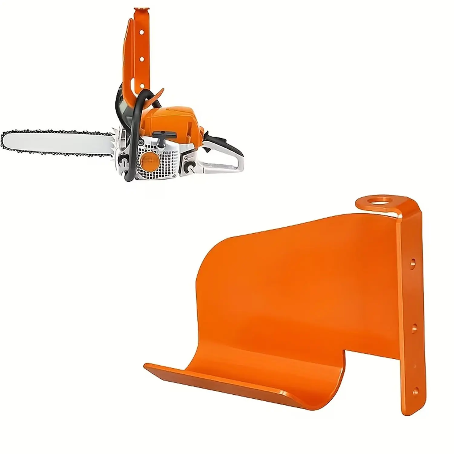 Durable Chainsaw Hook Wall Mount, Rust-Resistant Powder Coated Garage Storage Rack, Simple Metal Design, Easy Installation Tool Organizer, Tool Storage Racks, Tool Holders