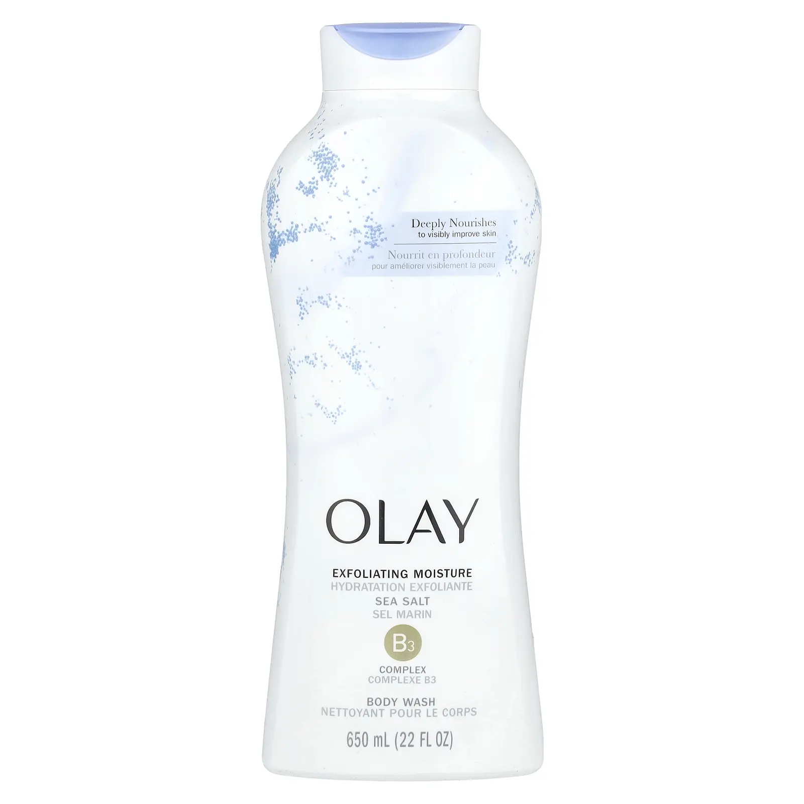 Olay Exfoliating Moisture Body Wash, Sea Salt, 22 fl oz (650 ml)