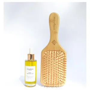 Promirose oil with Bamboo Hair Brush Rosemary Gentle