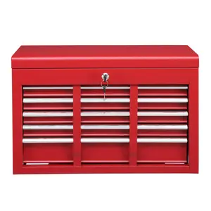 Steel maintenance tool cart cabinet 5 drawers with lock 330lb red