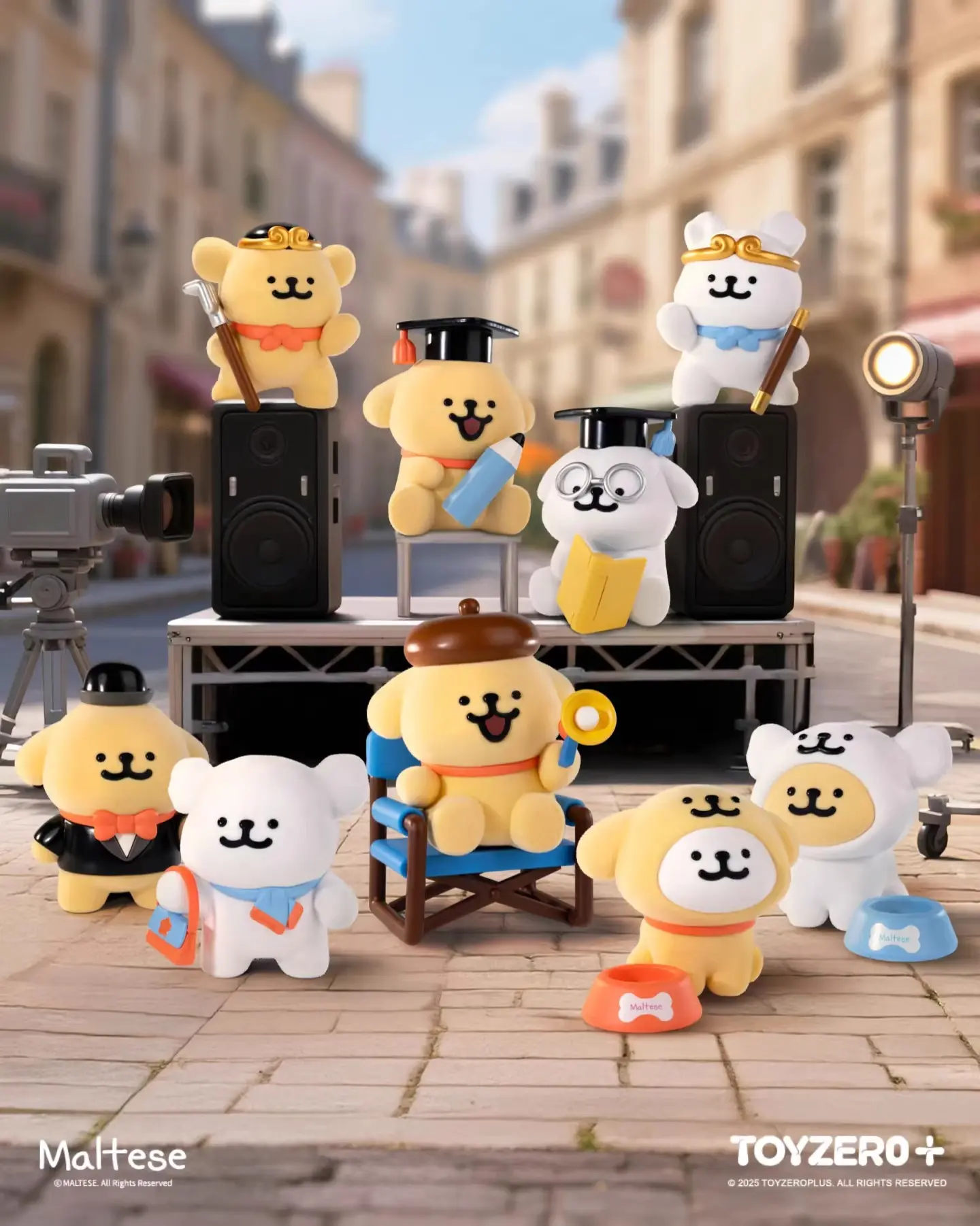 Maltese Line Puppy Life Theater Series Blind Box，Back To School