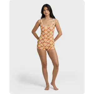 Sol Groove Retro Surf Suit - Tangerine