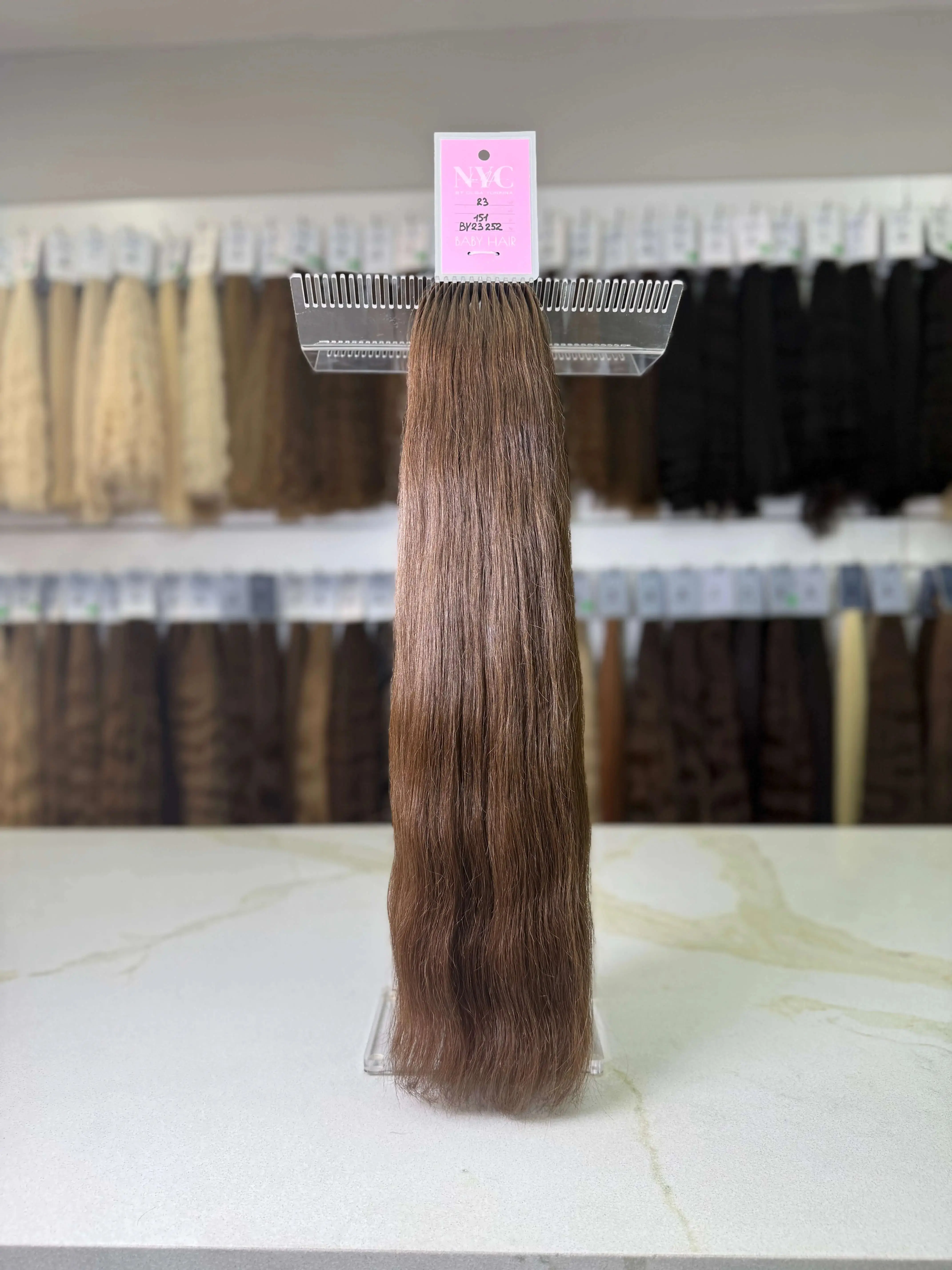 Premium Russian Slavic Virgin Kids Hair Straight Light Brown 23 Inch