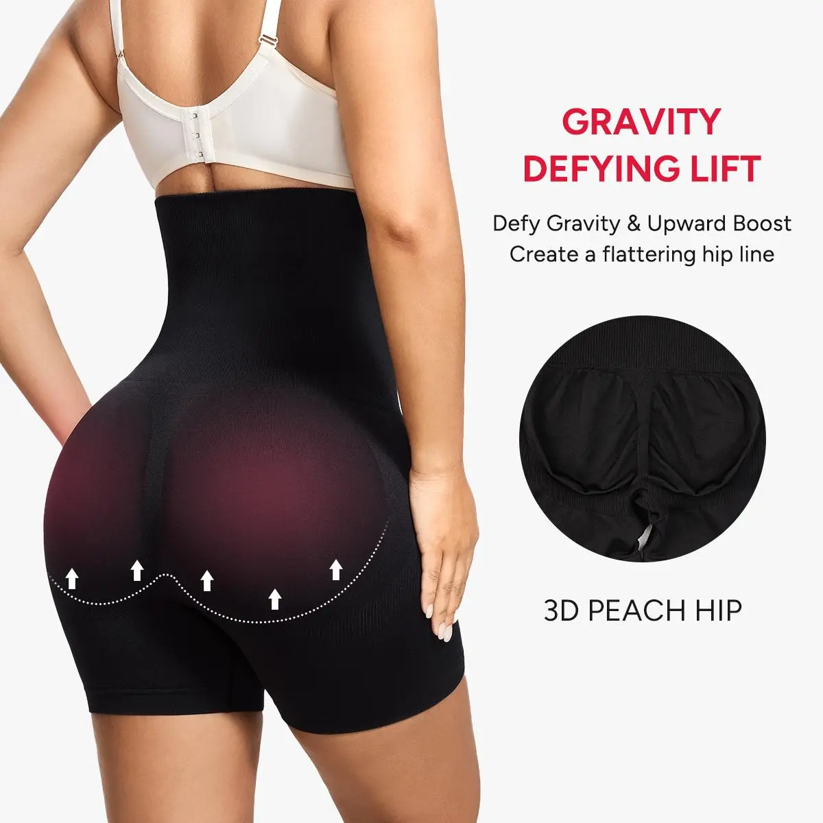 Nebility Women's Seamless High-Waist Shapewear Boyshorts - Tummy Control, Thigh Slimmer, Booty Enhancer, Leg Shaping, Compression, Waist Reduction, Basic, Sexy, S