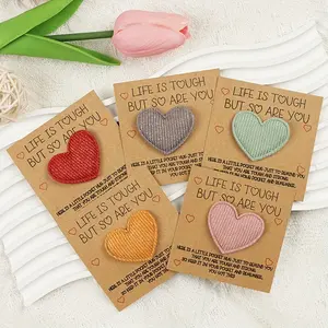 5pcs/set Heart Design Paper Pocket Hug Cards, Positive Message Card, Inspirational Gift for Birthdays, Weddings, Recovery Wishes, Perfect Valentine's Day Present