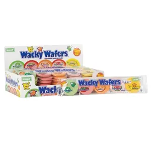 Wacky Wafers 1.2 oz – Assorted Fruit Flavored Sugar Wafers, Nostalgic Candy Favorite
