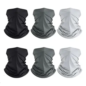 6 Pieces/Set Summer UV Protection Cooling Neck Gaiter Face Clothing Neck Gaiter Mask Scarf Sunscreen Breathable Bandana Breathable Face Cover