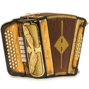 Sonola Loreto III Accordion 6 Switch 2-Tone FBE-EAD Polished Light Wood with Gold