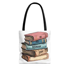 Bookish Tote Bag, Literary Gift, Eco-Friendly Carryall, Personalized Book Lover Tote, Reading Accessory, Library Bag